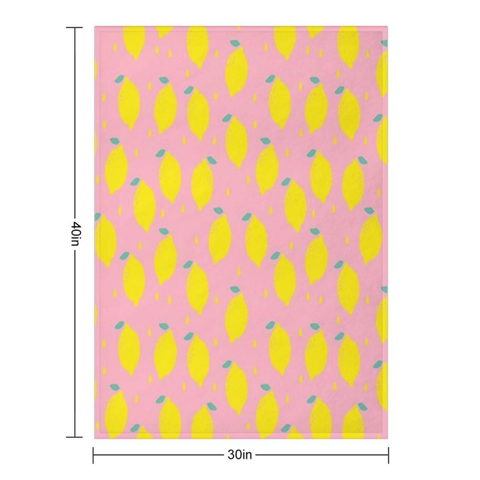 Sweet Lemon Pattern Lightweight Throw Blanket