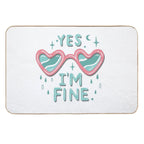 Heart Shades  Easy Maintenance Bath Mat