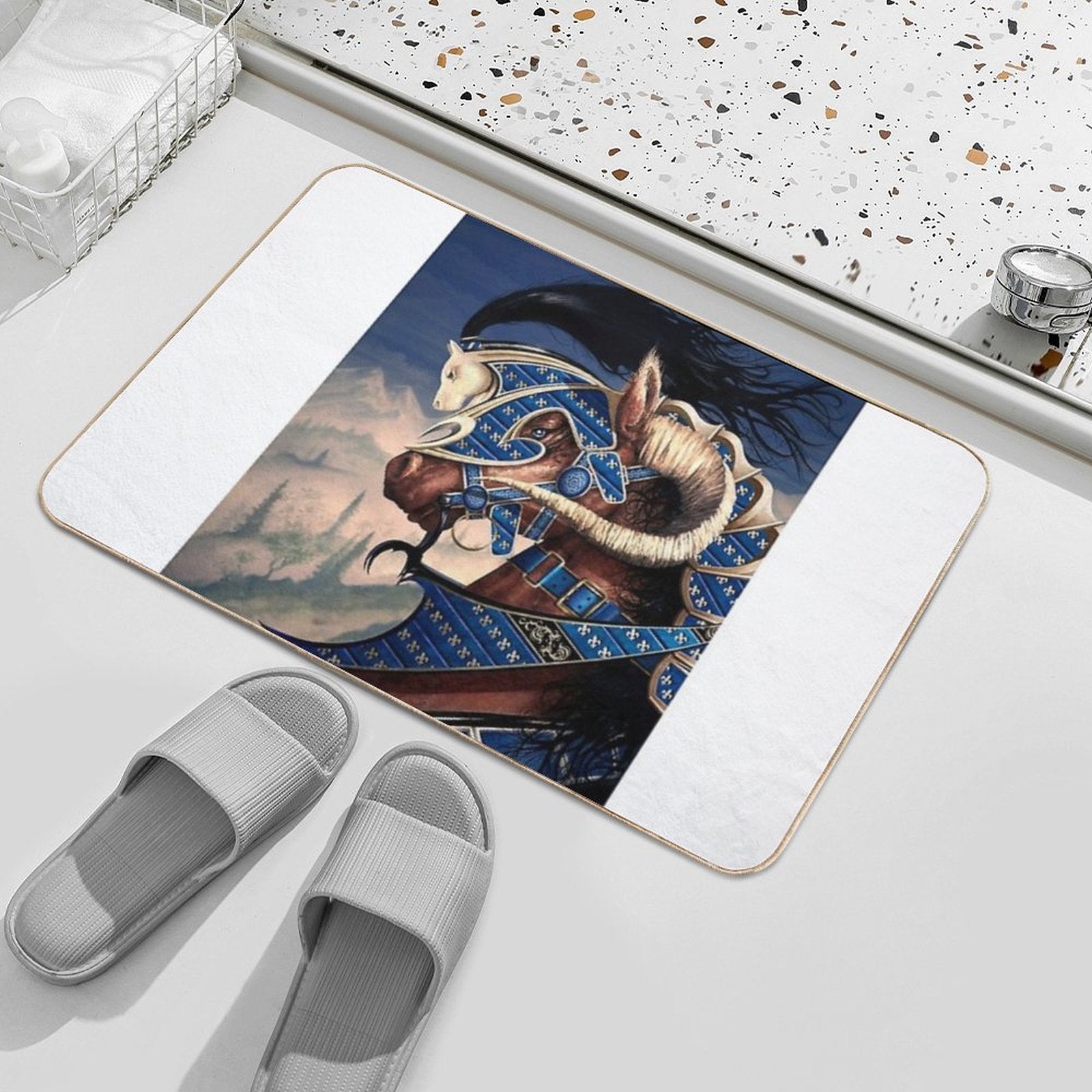 Yuellas The Bulvaen Horse  Multi-Purpose Bath Mat