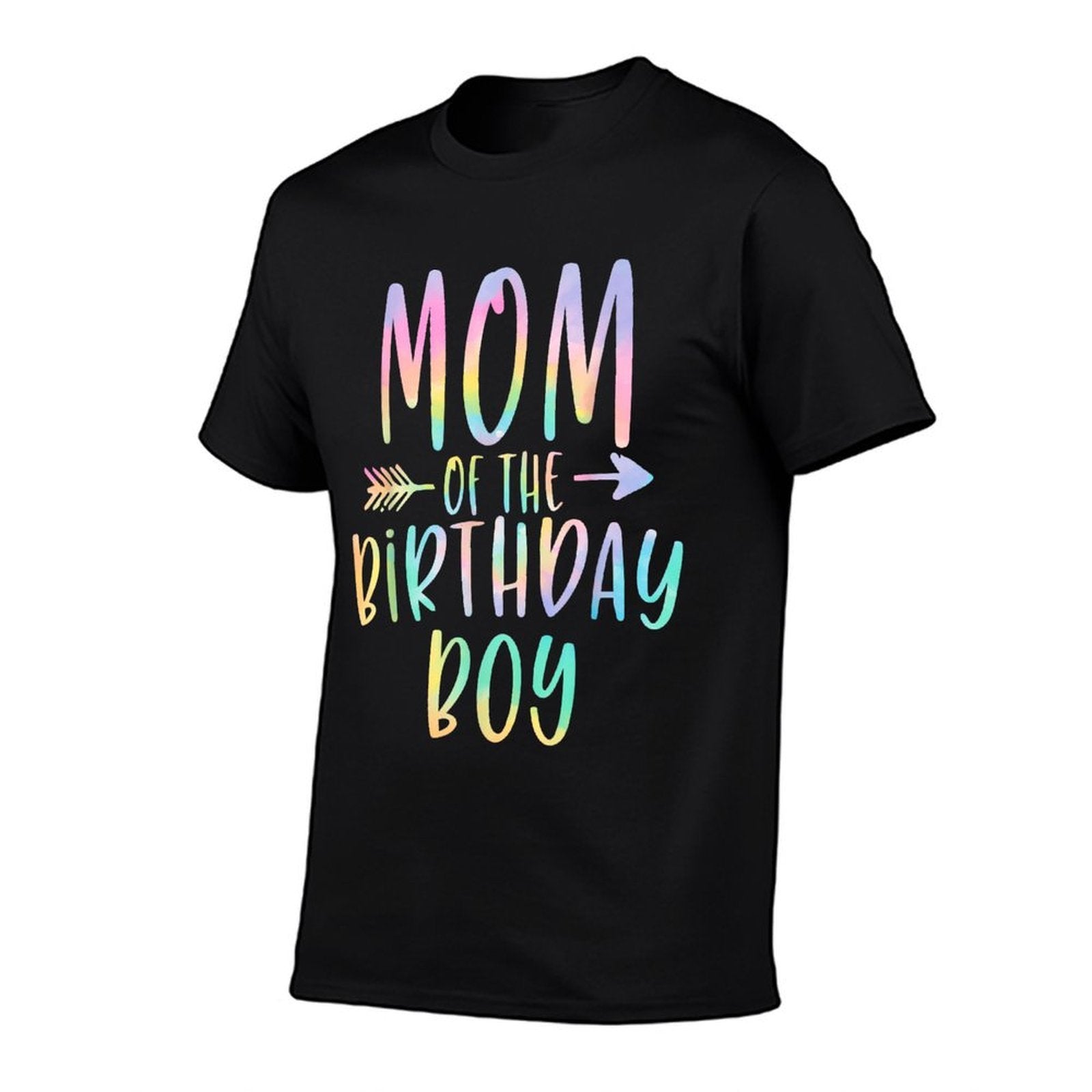 Mom of The Birthday Boy Tie Dye Colorful Bday  Graphic-printed T-Shirt