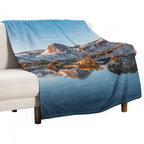 Winter Landscape in Iceland II Eco-conscious Throw Blanket