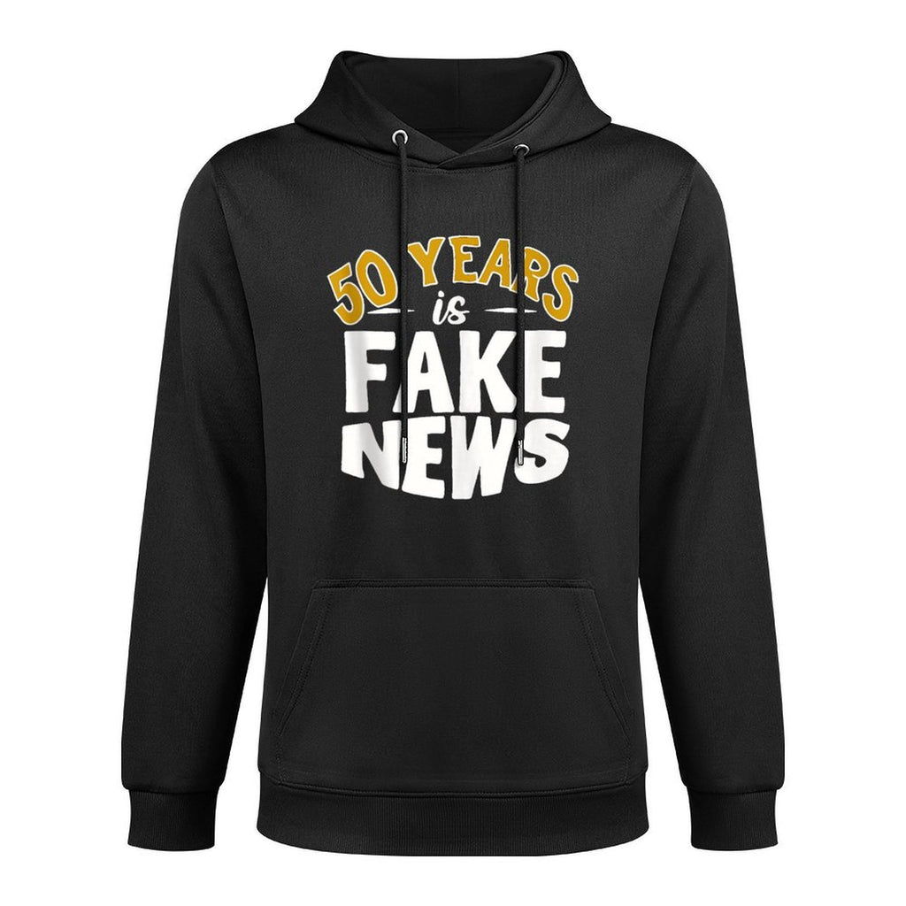 50 Years Is Fake News 50th Birthday Pilling-Resistant Hoodie