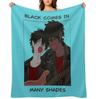 Black Comes In Many Shades Vampire Musician Wrinkle-free Throw Blanket