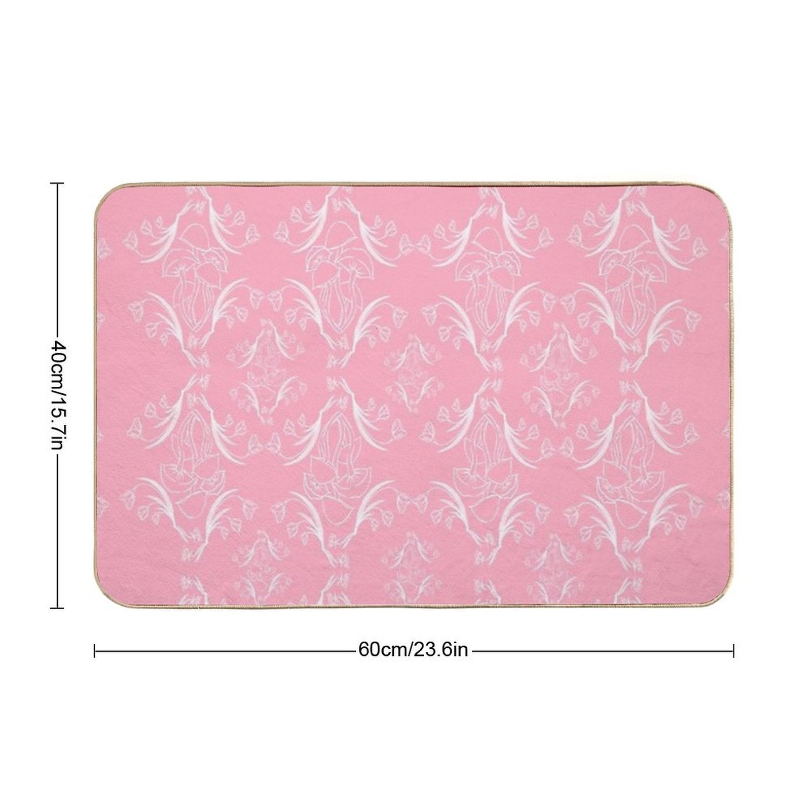 Floral & Mush Pattern 2  High-Traffic Bath Mat