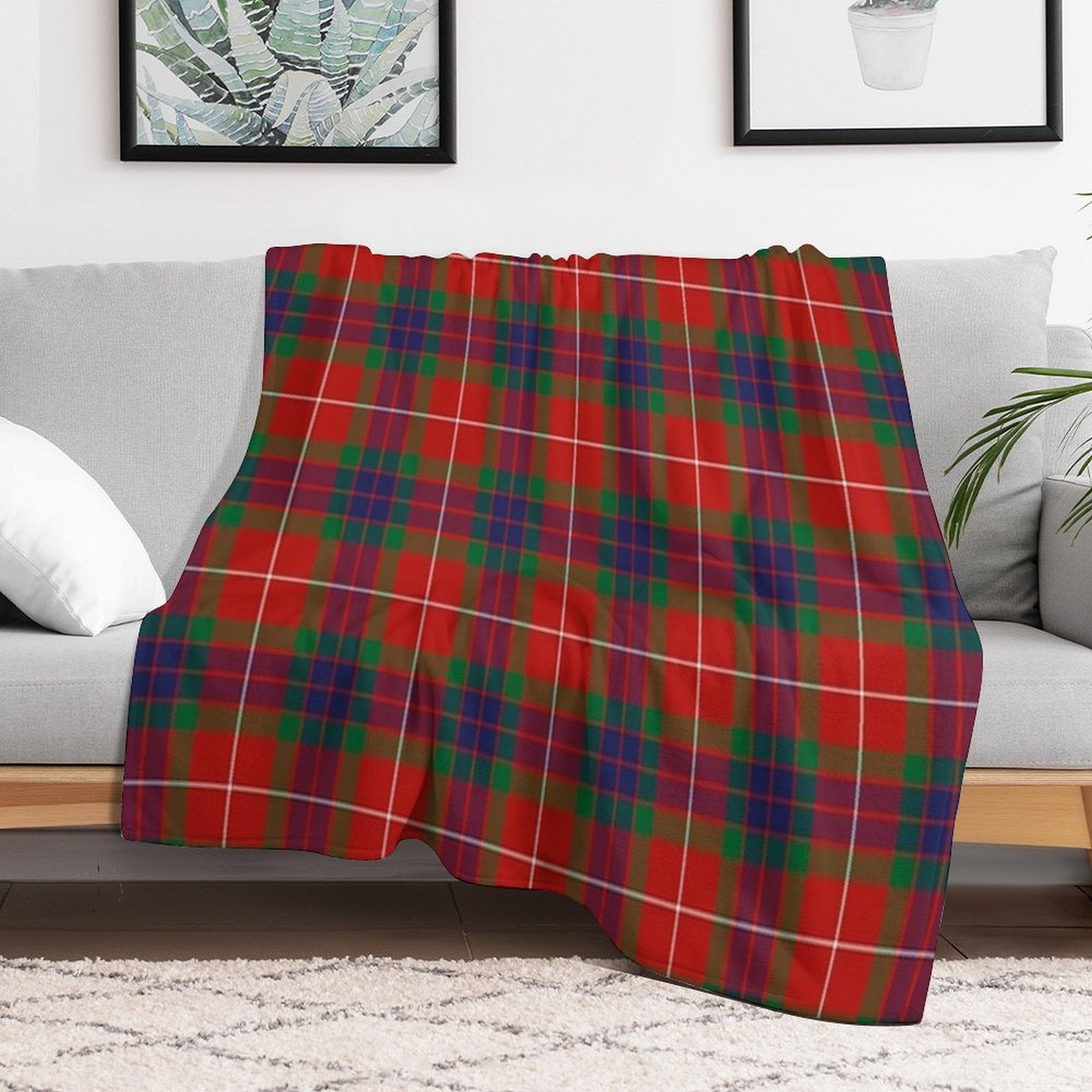 SIMPSON Tartan  Clan And Family Name Tartan Pattern Gift-ready Throw Blanket