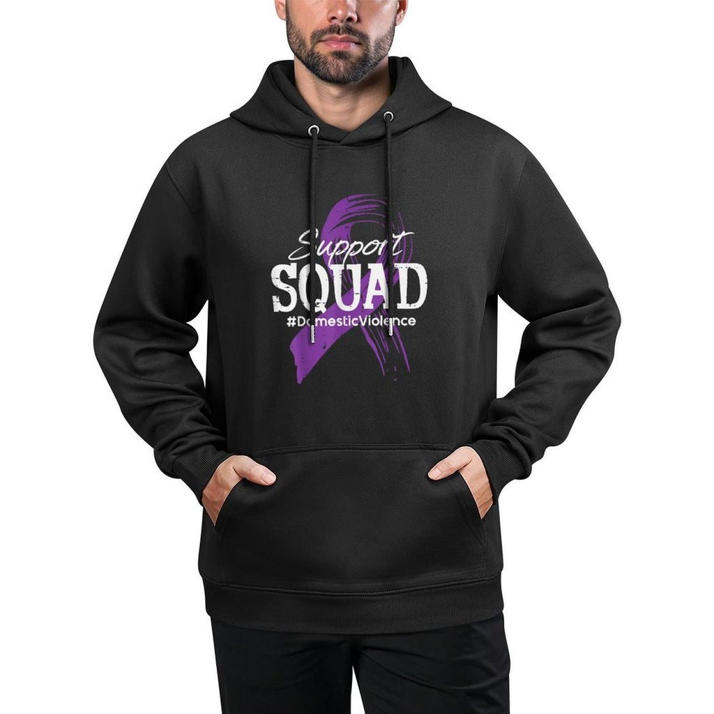 Domestic Violence Ribbon Support Squad Aware Men Women Kids Moisture-Wicking Hoodie