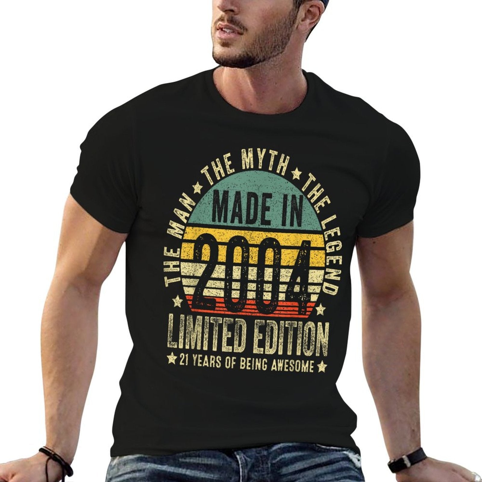 21 Year Old Gifts Vintage 2004 Limited Edition 21st Birthday  Fade-proof Color T-Shirt
