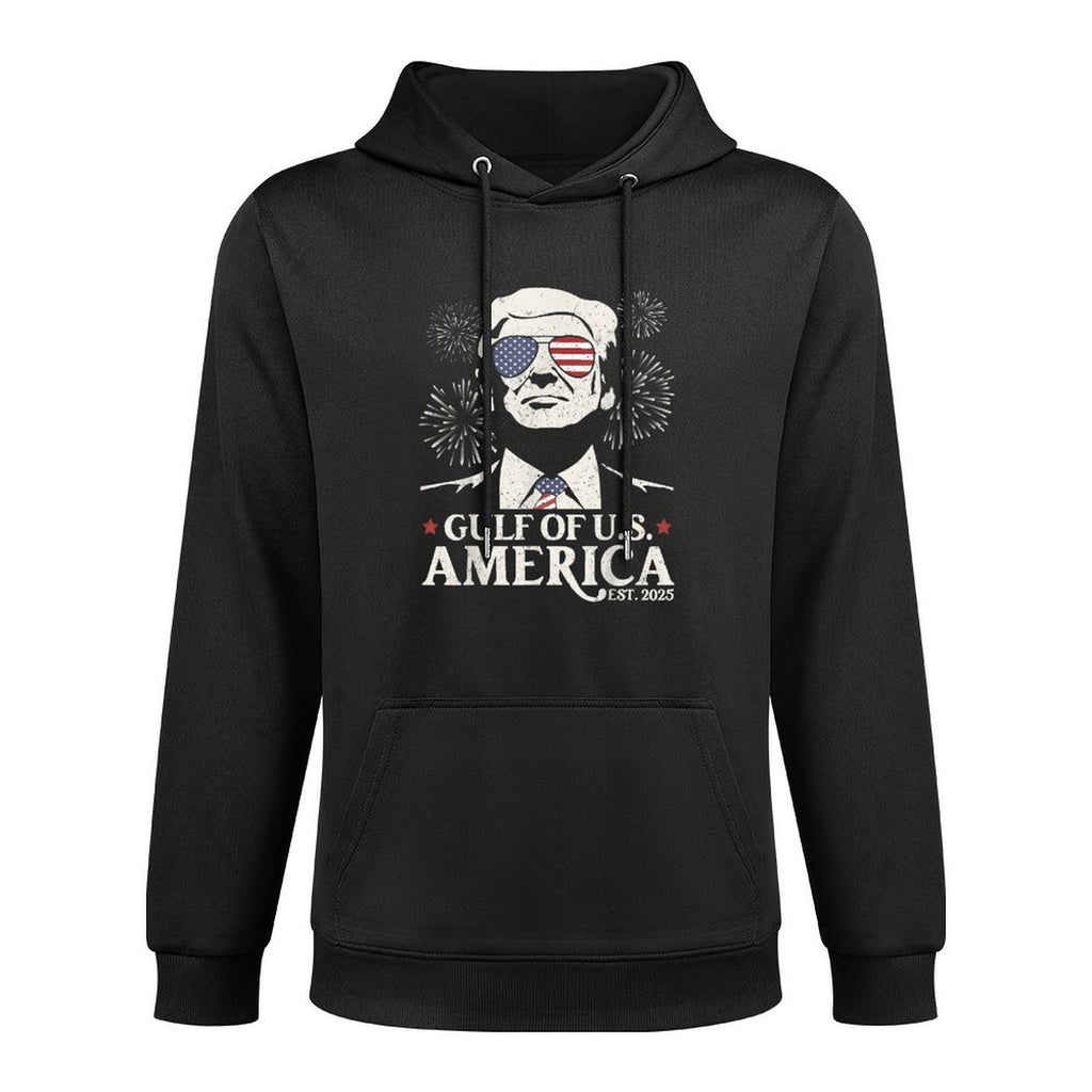 Funny Trump Gulf Of USA America 2025 Happy 4th Of July Trump Versatile Streetwear Hoodie