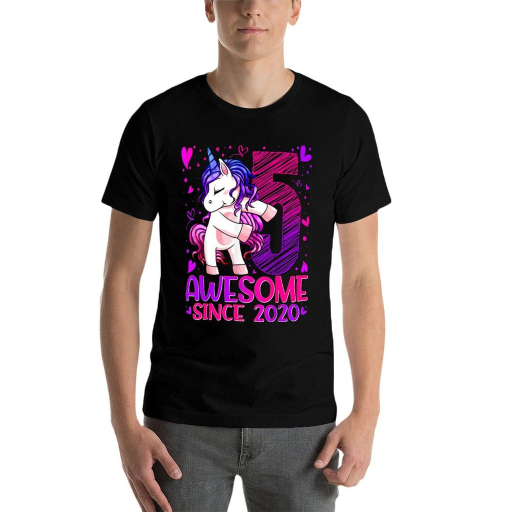 5 Year Old Unicorn Gifts For Girls 5th Birthday Girl Party  Quick-drying T-Shirt
