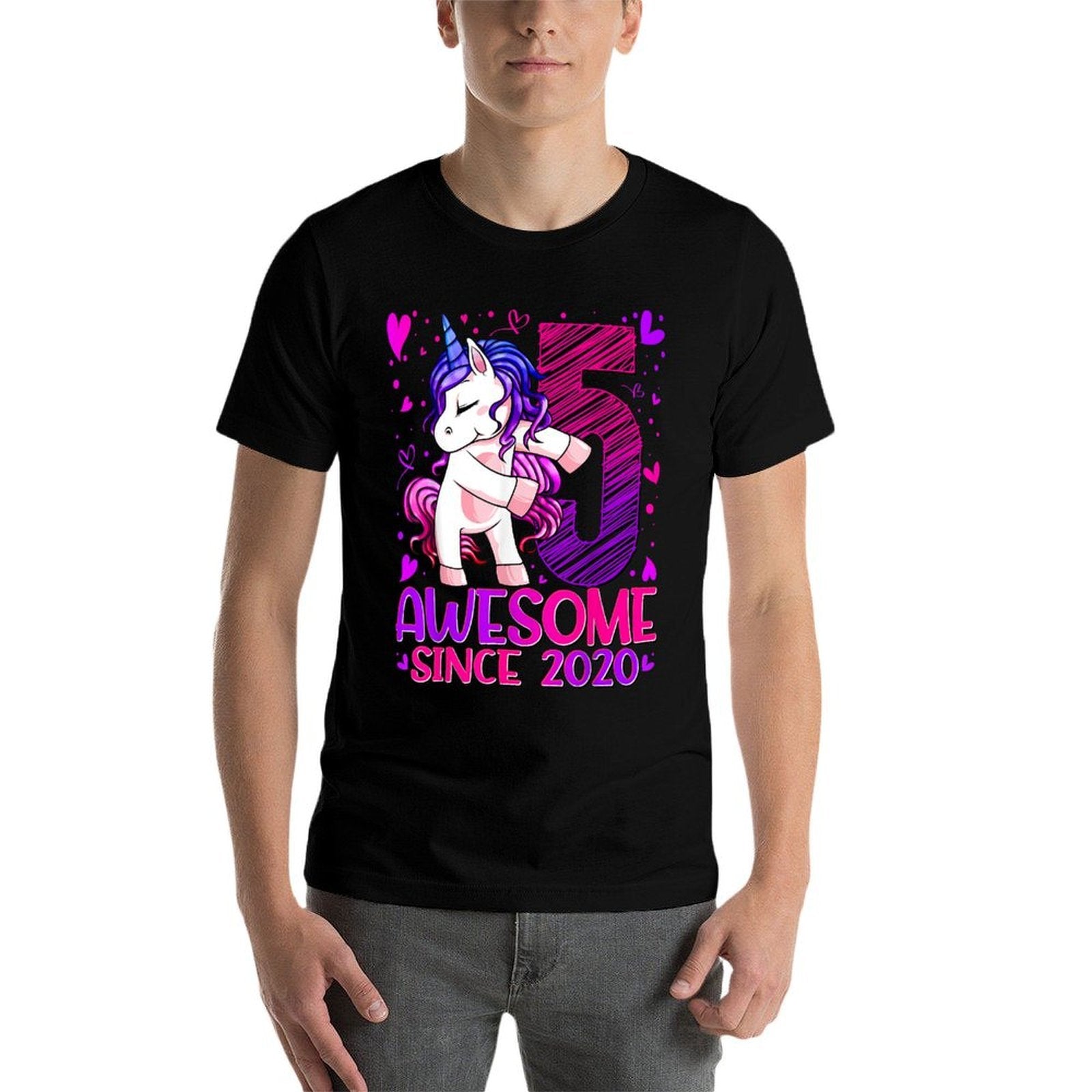 5 Year Old Unicorn Gifts For Girls 5th Birthday Girl Party  Quick-drying T-Shirt