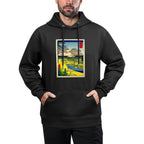 Hiroshige's Twilight Hill at Meguro in The Eastern Capital Premium Relaxed Fit Hoodie