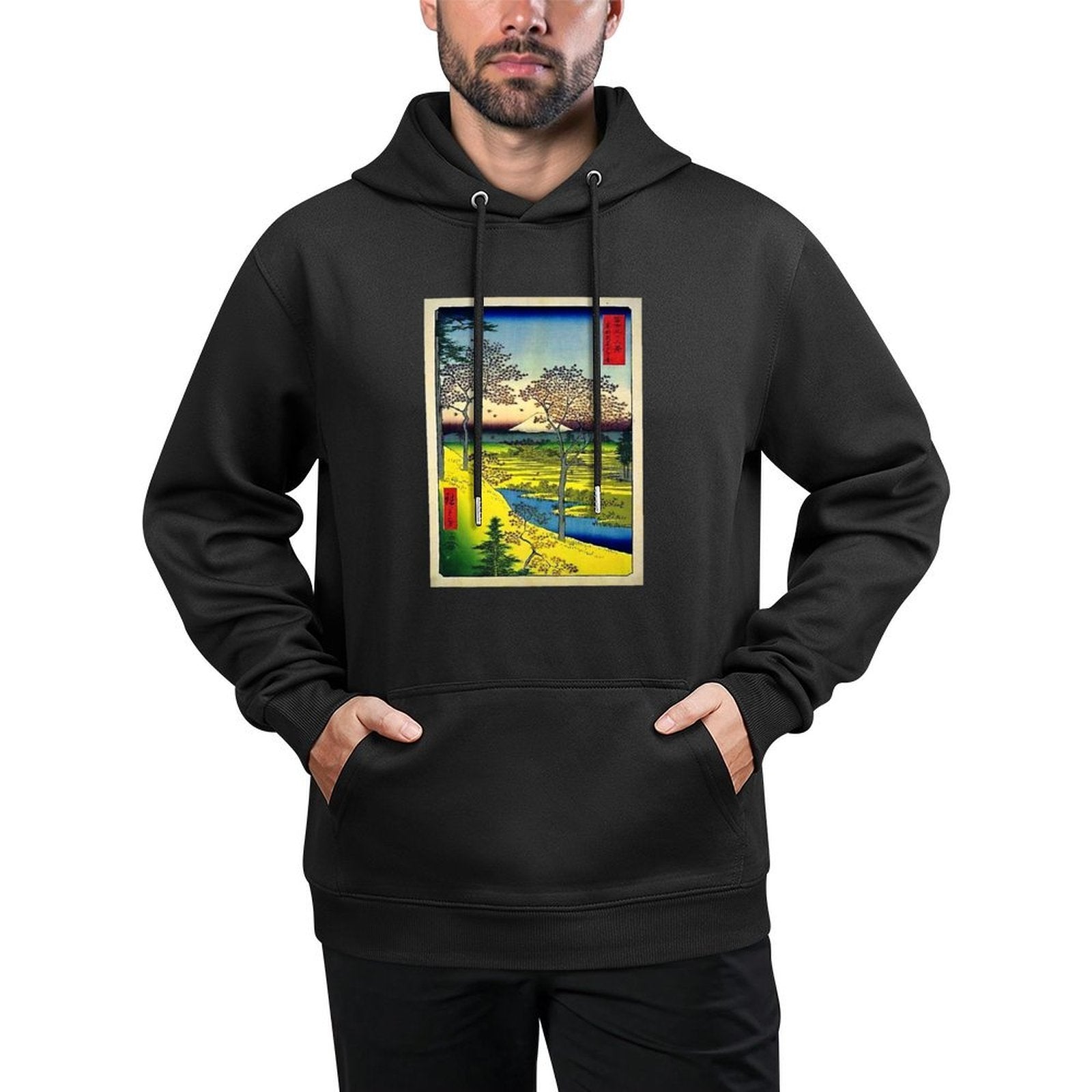 Hiroshige's Twilight Hill at Meguro in The Eastern Capital Premium Relaxed Fit Hoodie