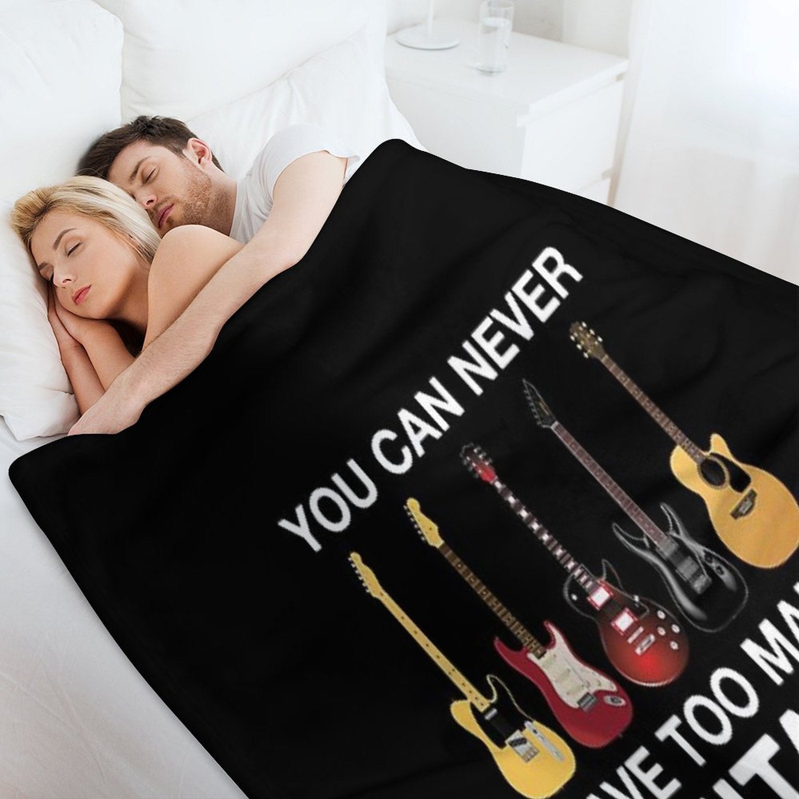 You Can Never Have Too Many Guitars Anti-pilling Throw Blanket