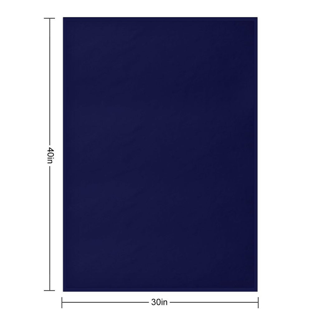 Navy Blue Solid Color Velvety-soft Throw Blanket