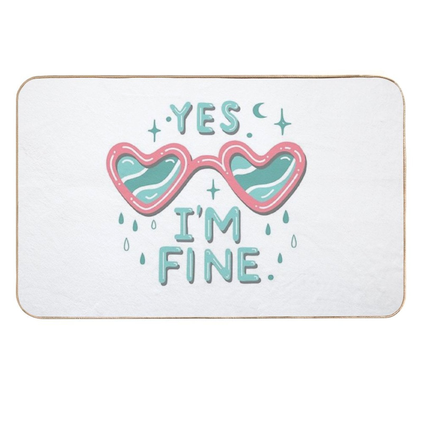 Heart Shades  Easy Maintenance Bath Mat