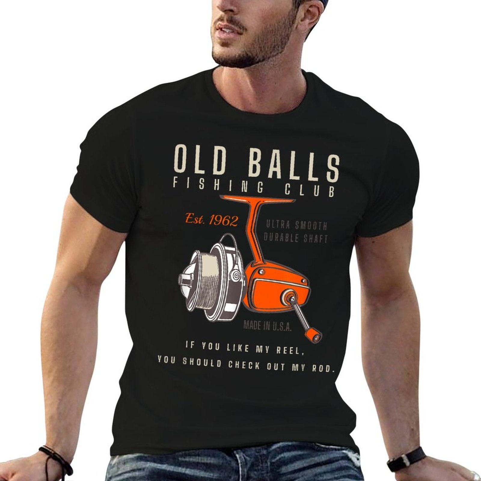 Funny 60th Birthday Fishing Pun for Men's Over The Hill 60  Moisture-wicking T-Shirt