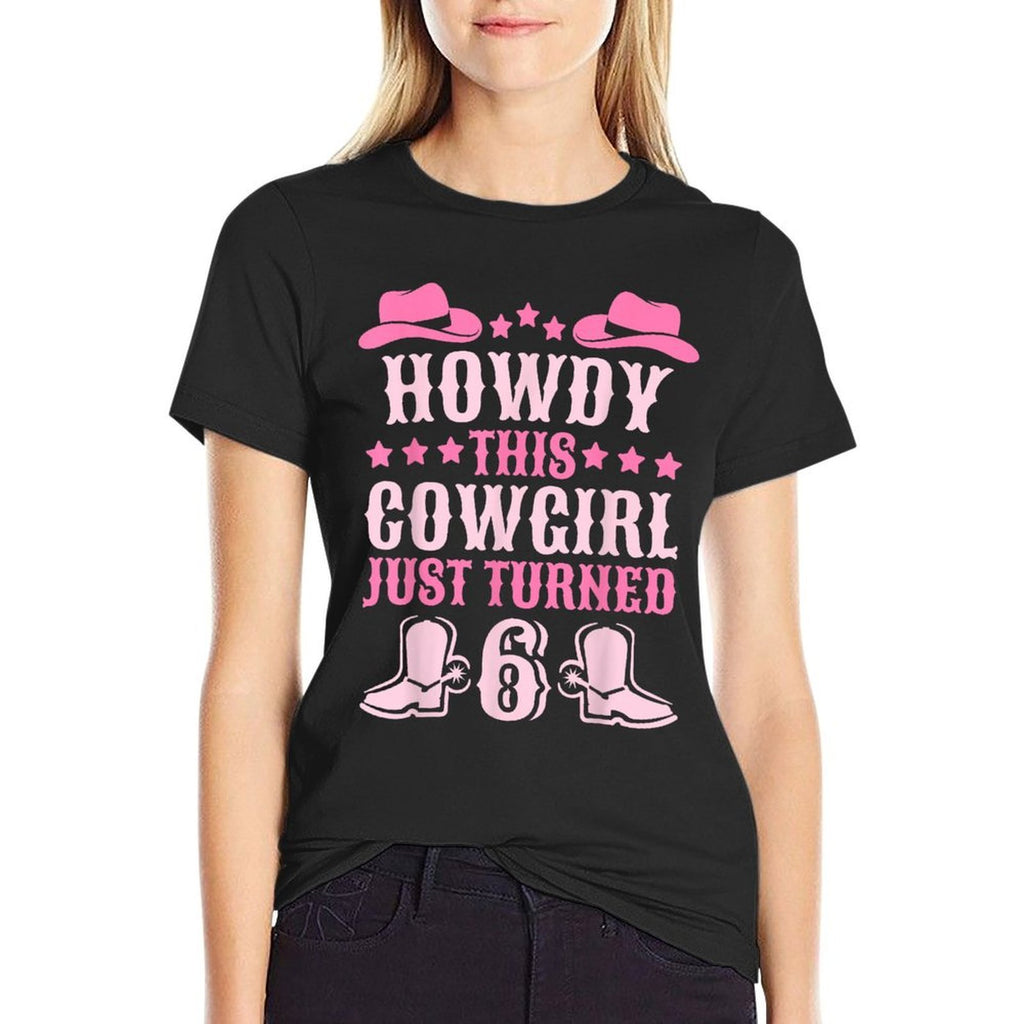 6yr Birthday Cowgirl Western 6 Year Old Girl 6th Birthday  Breathable T-Shirt
