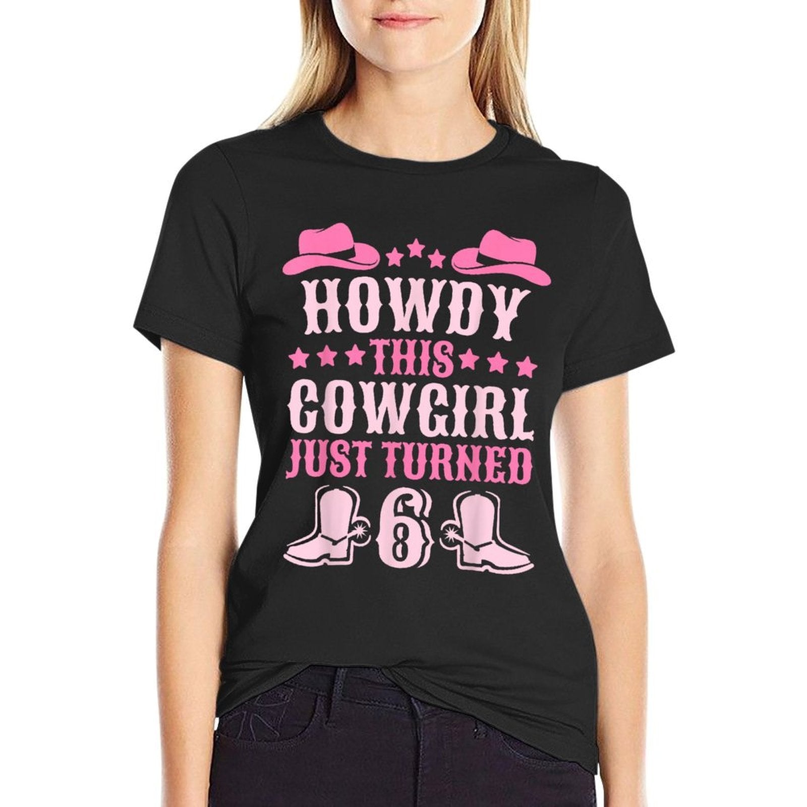 6yr Birthday Cowgirl Western 6 Year Old Girl 6th Birthday  Breathable T-Shirt