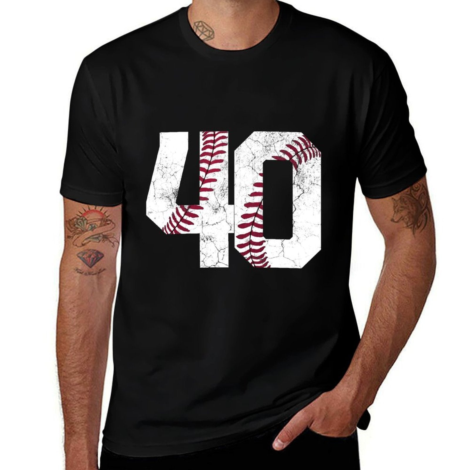 1983 40th Birthday Gift Baseball Softball 40 Years Men Women  Rolled Sleeves T-Shirt