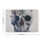 Floral Skull 2  Non-Slip Bath Mat