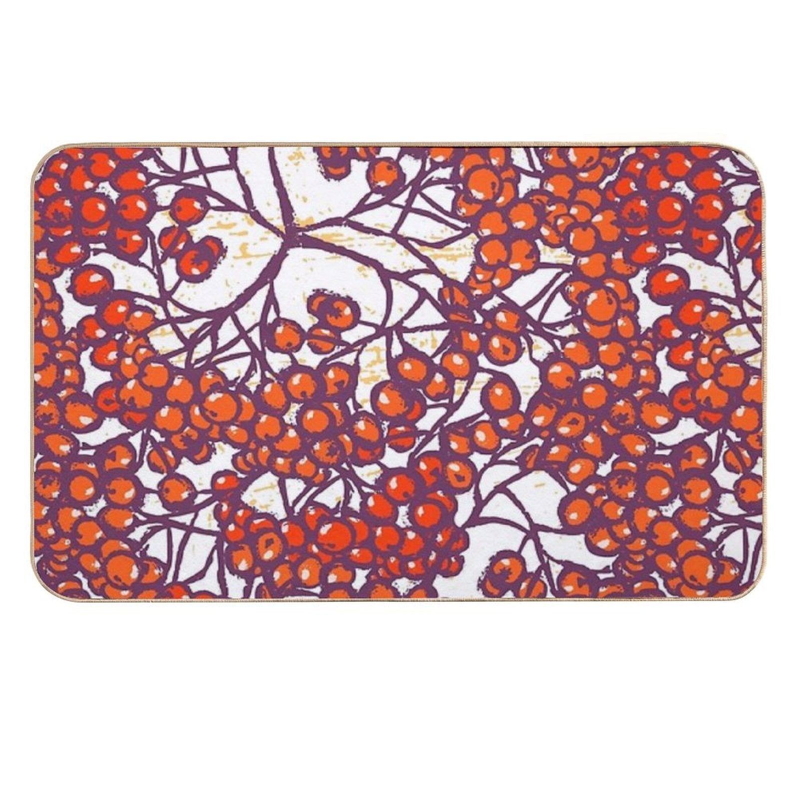 Rowanberries Fall  Non-Slip Bath Mat