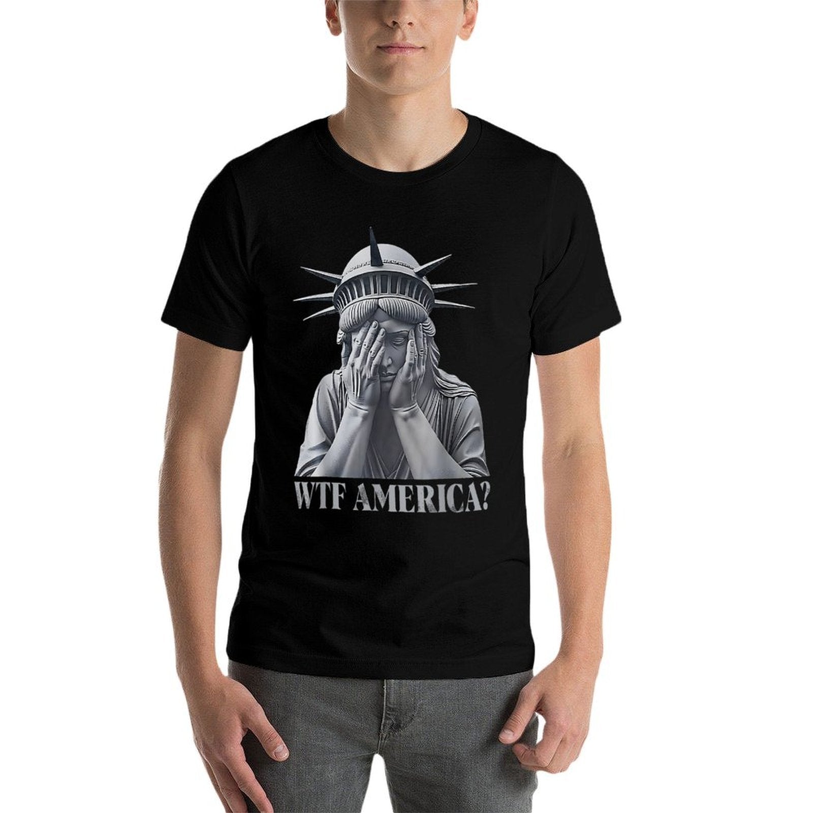 Funny Disappointed Statue of Liberty USA America Politics  Classic T-Shirt