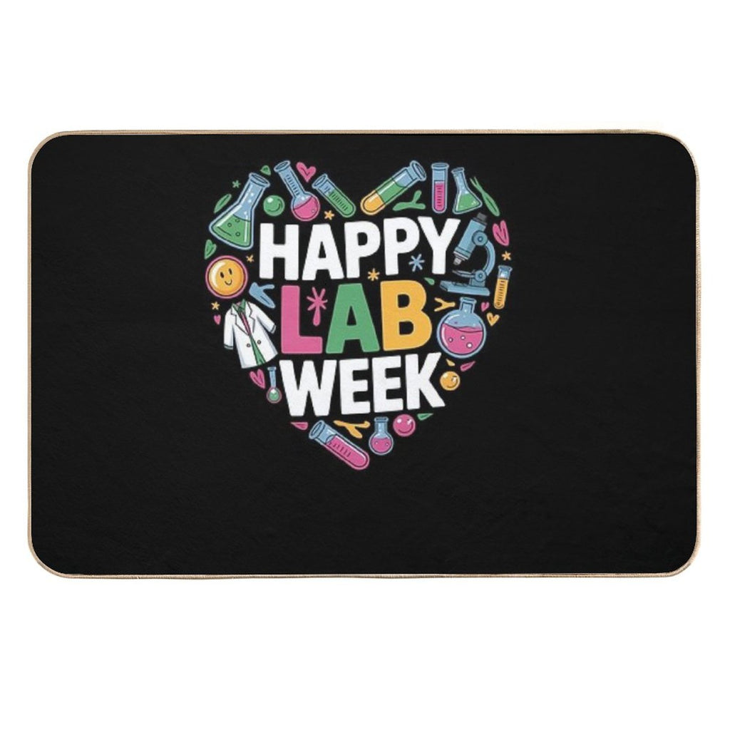 Happy Lab Week 2025 Medical Lab Tech Laboratory Technician  Dirt-Trapping Bath Mat