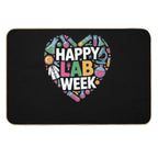 Happy Lab Week 2025 Medical Lab Tech Laboratory Technician  Dirt-Trapping Bath Mat