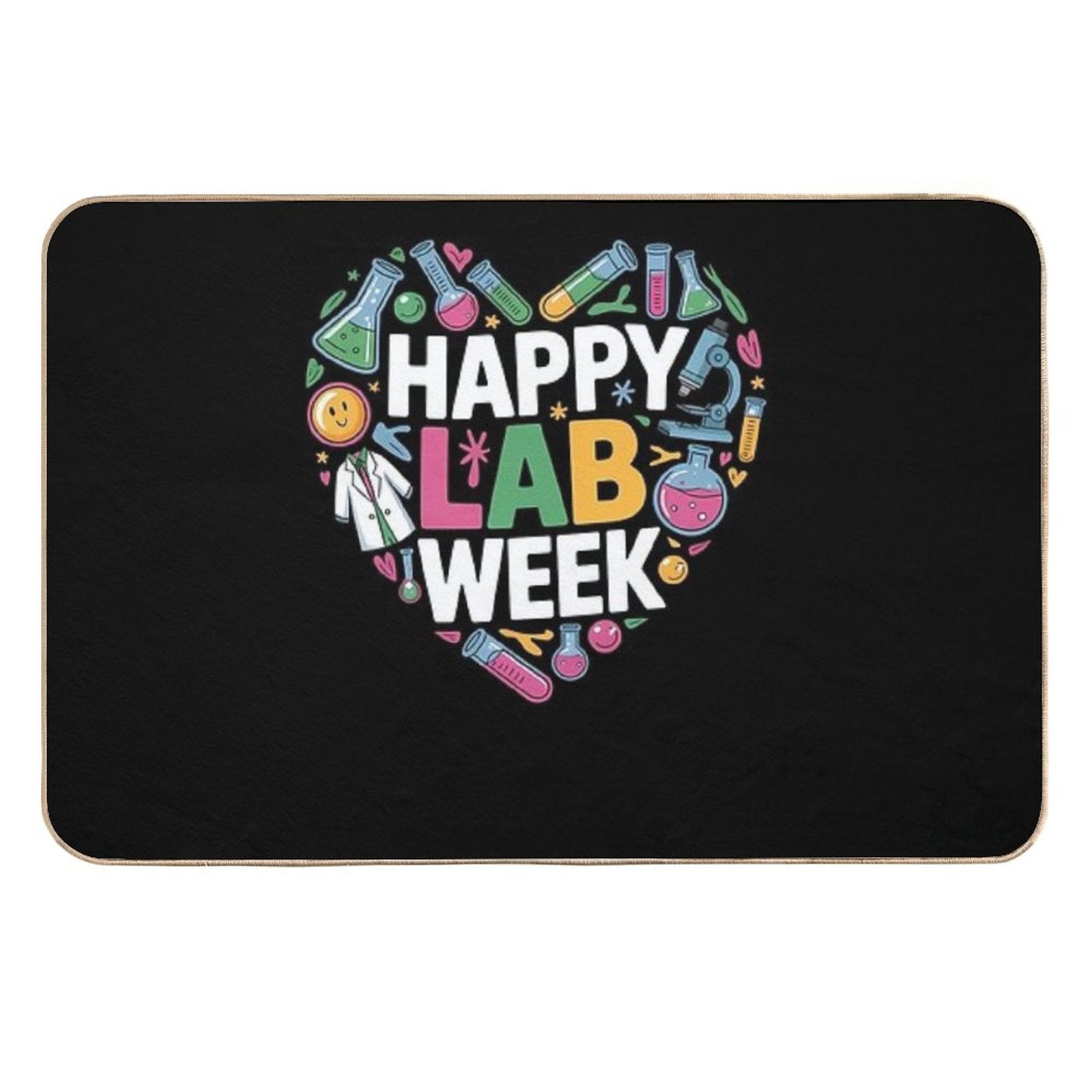 Happy Lab Week 2025 Medical Lab Tech Laboratory Technician  Dirt-Trapping Bath Mat