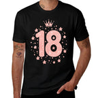 18 Pink Crown 18 Years Old Happy 18th Birthday Girl Kids  Soft T-Shirt