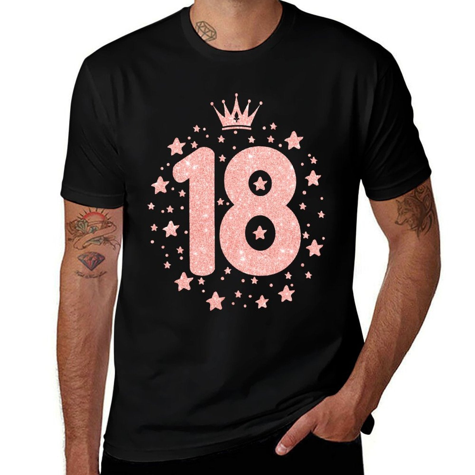 18 Pink Crown 18 Years Old Happy 18th Birthday Girl Kids  Soft T-Shirt
