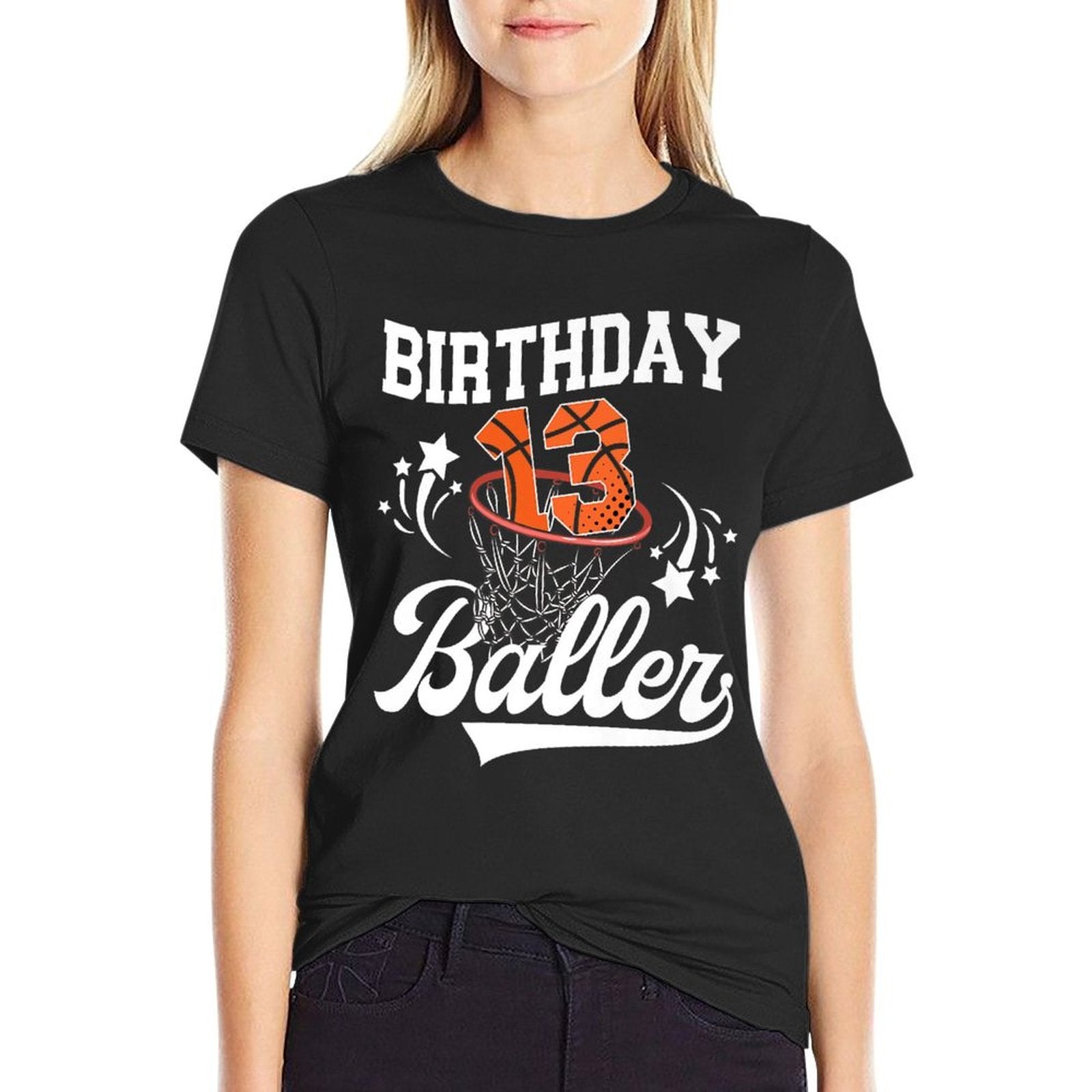 13th Basketball Birthday Thirteen Year Old Basketball Player Premium  Soft T-Shirt