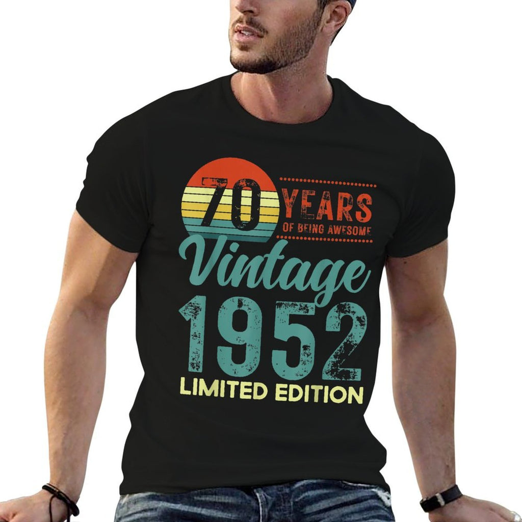 70 Years Of Being Awesome T Shirt Vintage 1952 70th Birthday  Vintage-inspired T-Shirt