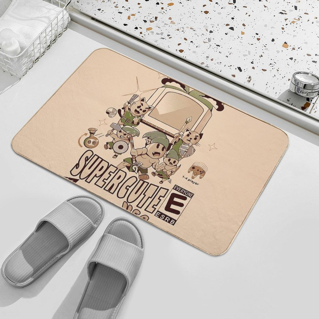 Super Cute N64 Warriors  Anti-Trip Bath Mat