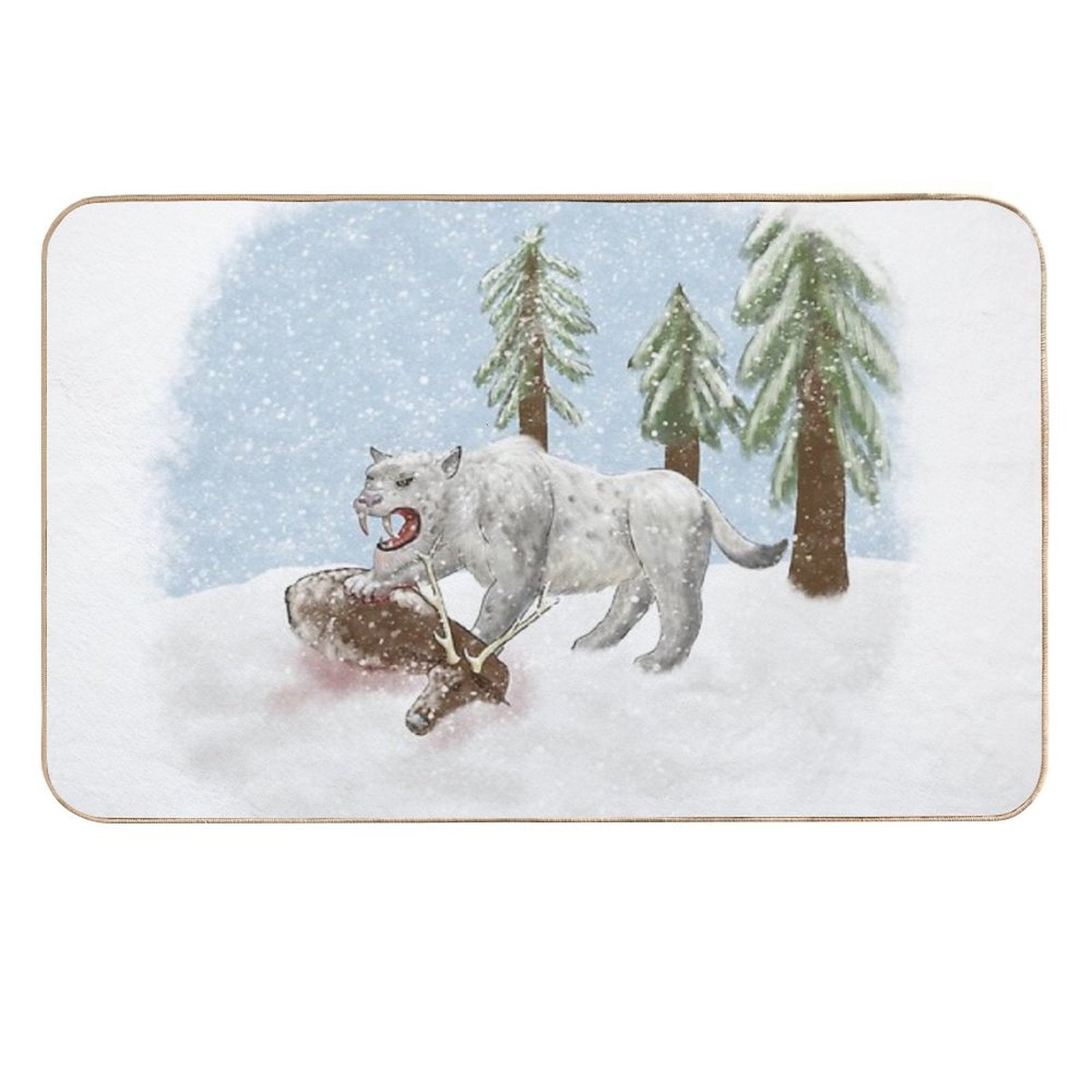 Saber-toothed Tiger  Repositionable Bath Mat