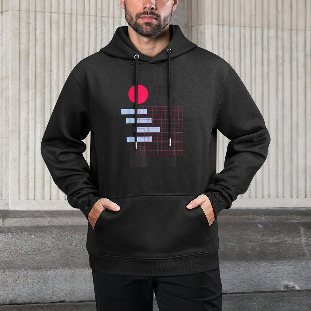 Minimalist Abstract Geometric Graphic Layering Staple Hoodie
