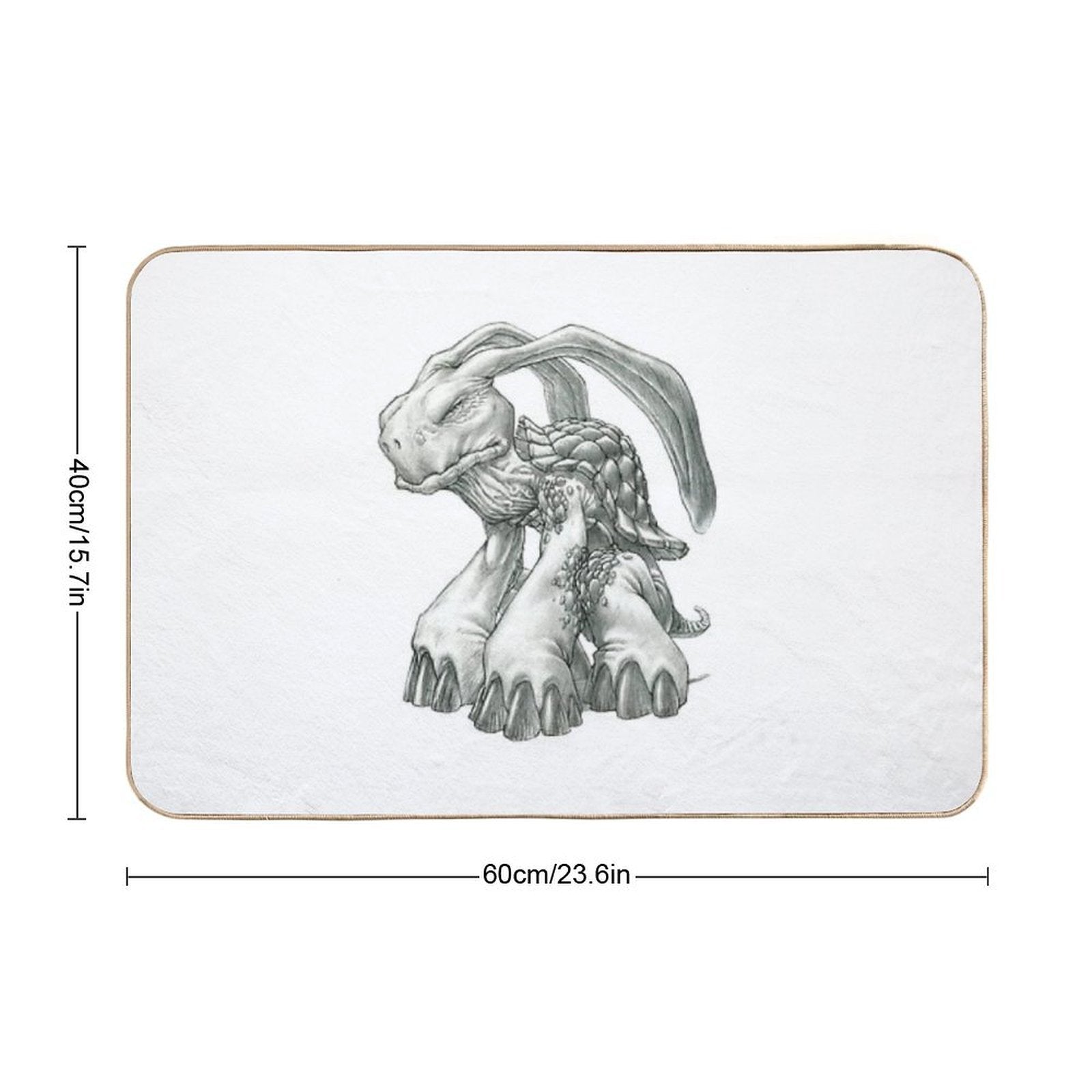 The Malaysian Rabbit-Eared Tortoise  Dirt-Trapping Bath Mat