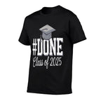 #DONE Class of 2025 Graduation for Her Him Grad Seniors 2025  Breathable T-Shirt