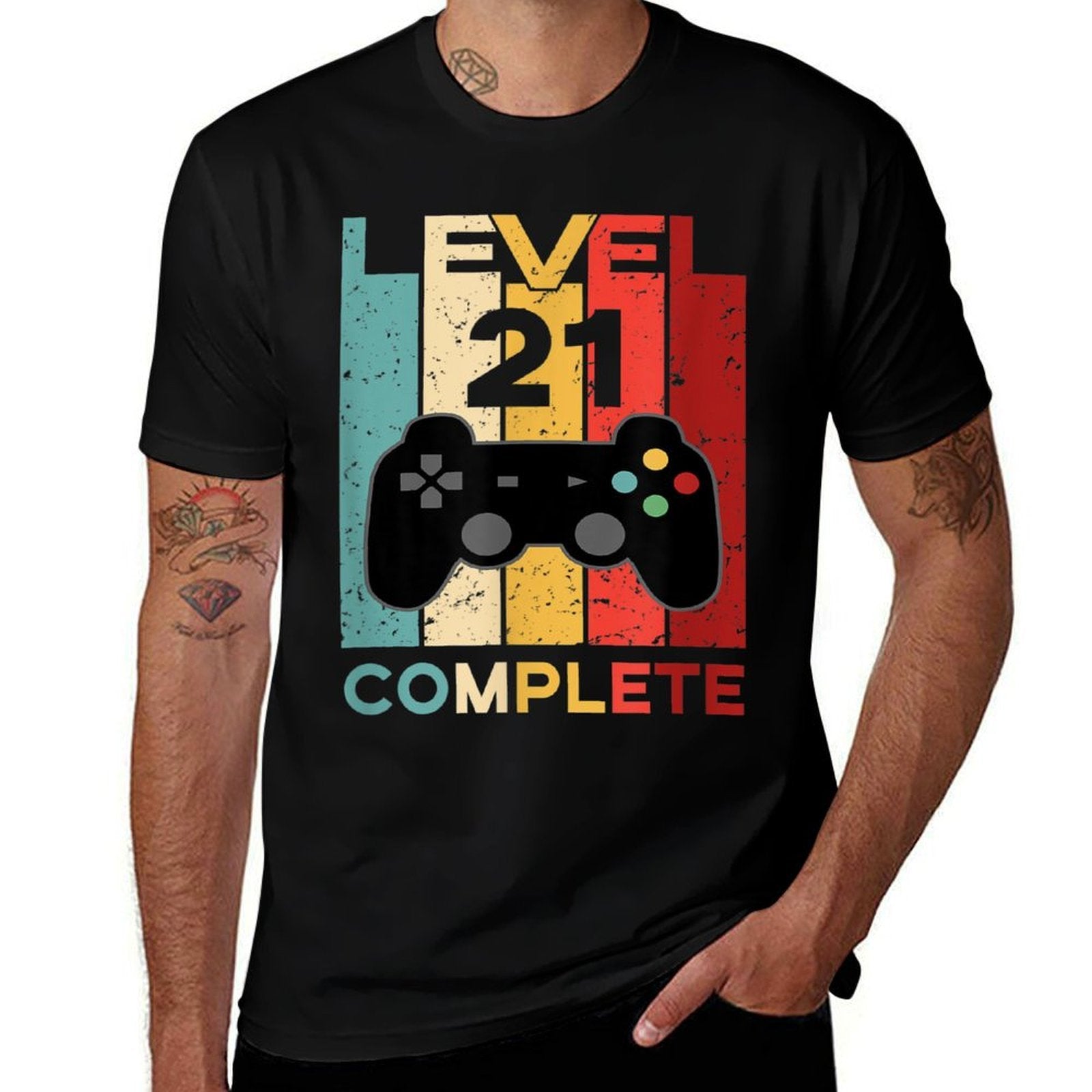 21st Birthday - Retro Gamer Level 21 Complete  Durable T-Shirt