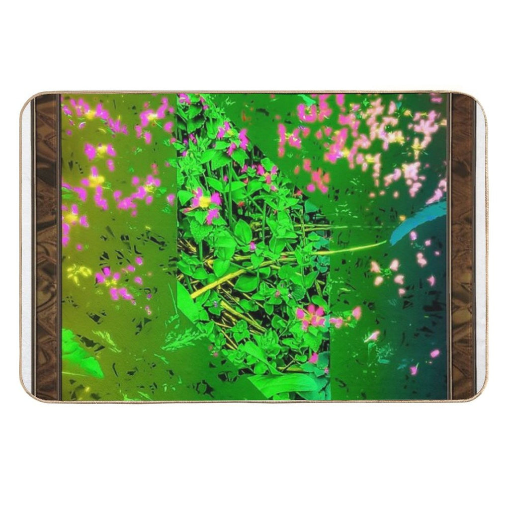 Peace Is Priceless - A Surreal Garden for Nature Lovers (Framed)  Eco-Friendly Bath Mat