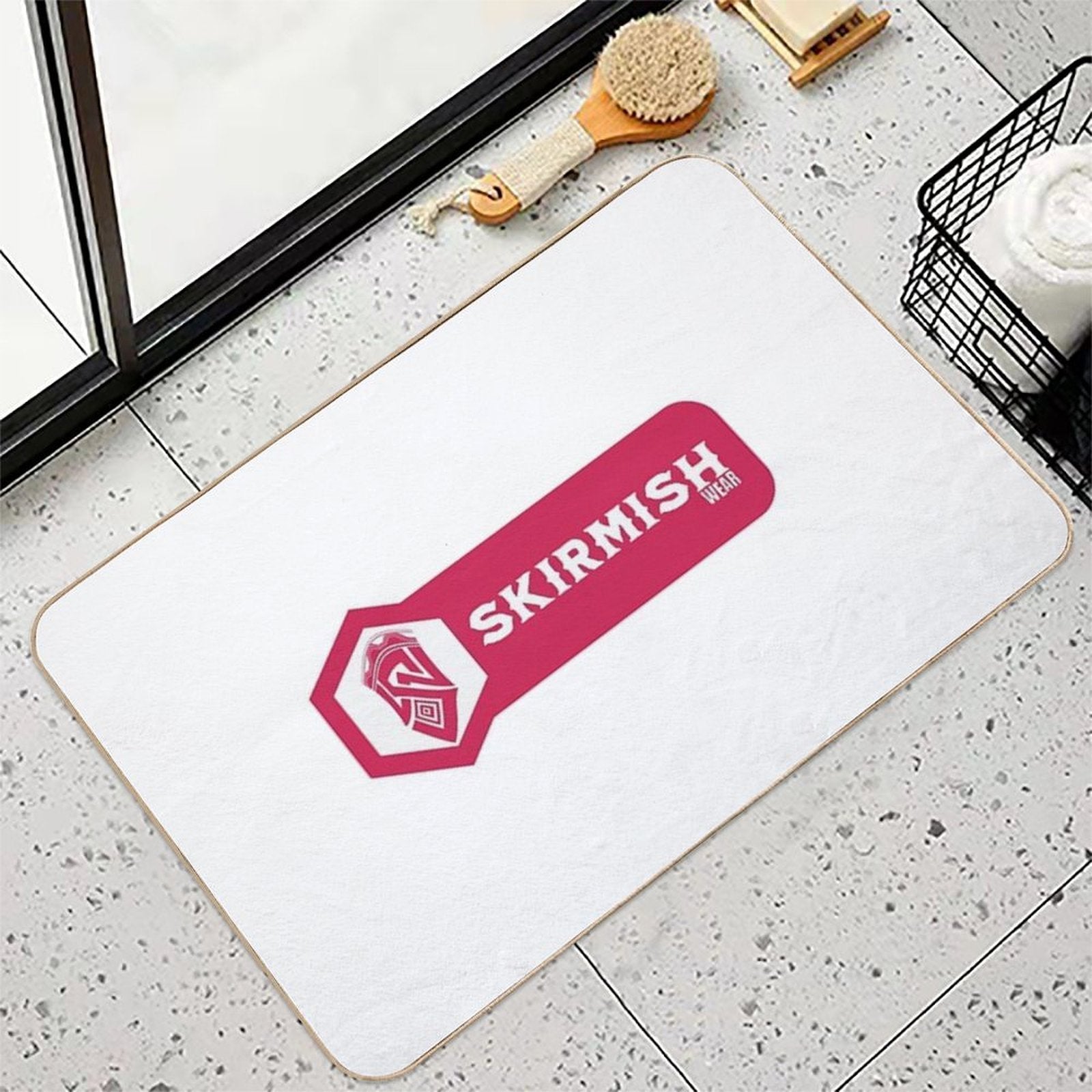 Urban Cupid Chicano Latino Hispanic Native American Indigenous Counter Culture Street Mayan Aztec Huichol Cora  Stain-Proof Bath Mat