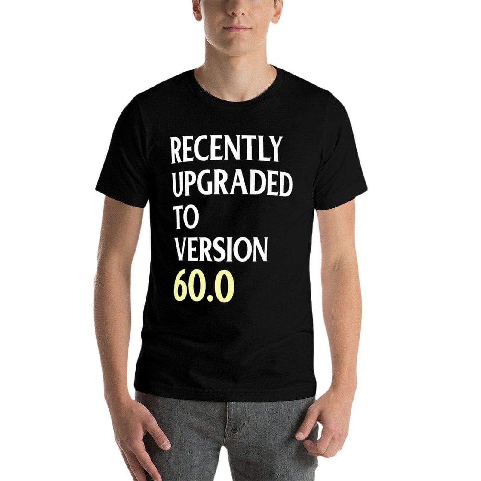 60th Birthday Gift Recently Upgraded to Version 60.0  Heathered Texture T-Shirt