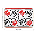 Ukrainian Traditional Embroidery of Roses  Multi-Purpose Bath Mat