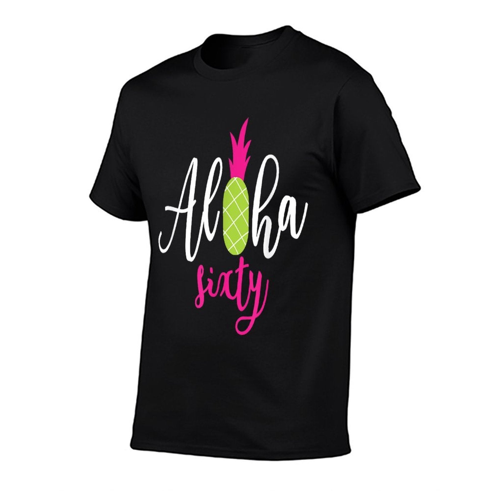 Aloha Sixty Funny Hawaiian Pineapple Beach 60th Birthday  Cotton T-Shirt