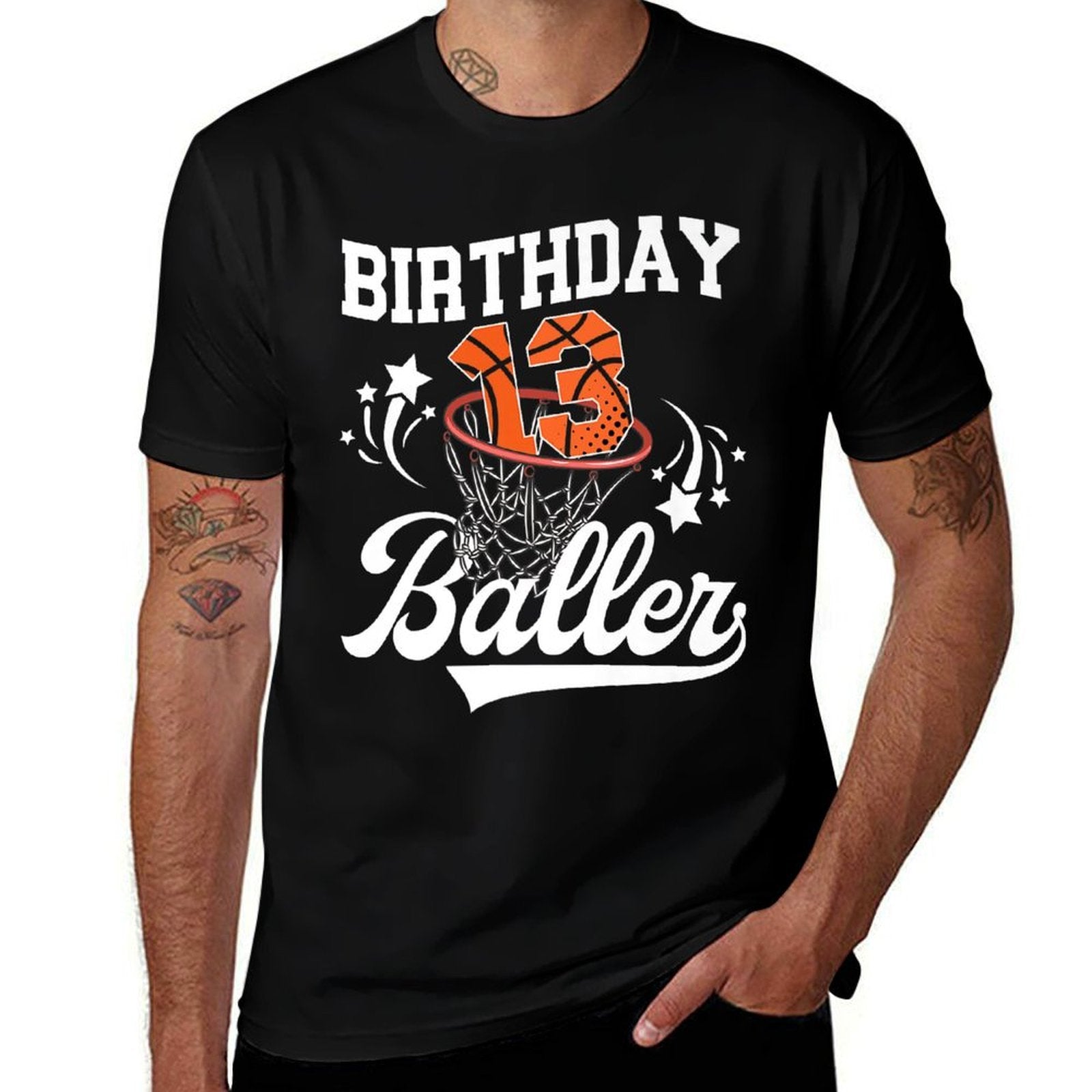 13th Basketball Birthday Thirteen Year Old Basketball Player Premium  Soft T-Shirt