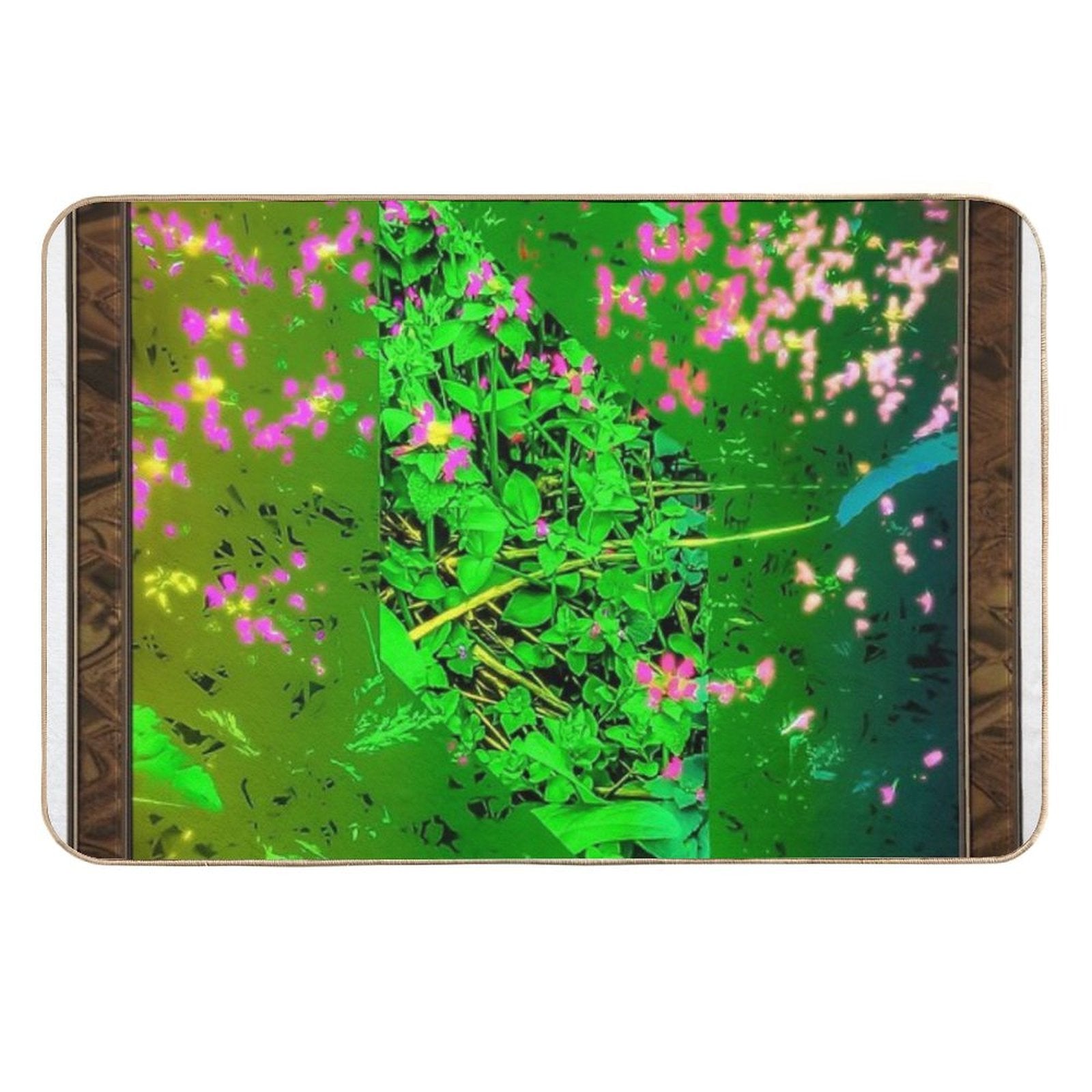 Peace Is Priceless - A Surreal Garden for Nature Lovers (Framed)  Eco-Friendly Bath Mat