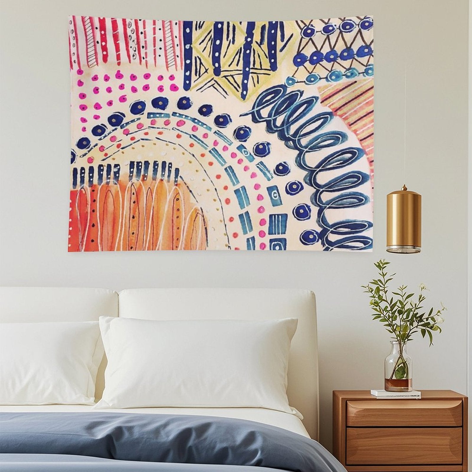 Shakti Abstract Hand Painted Design Tapestry