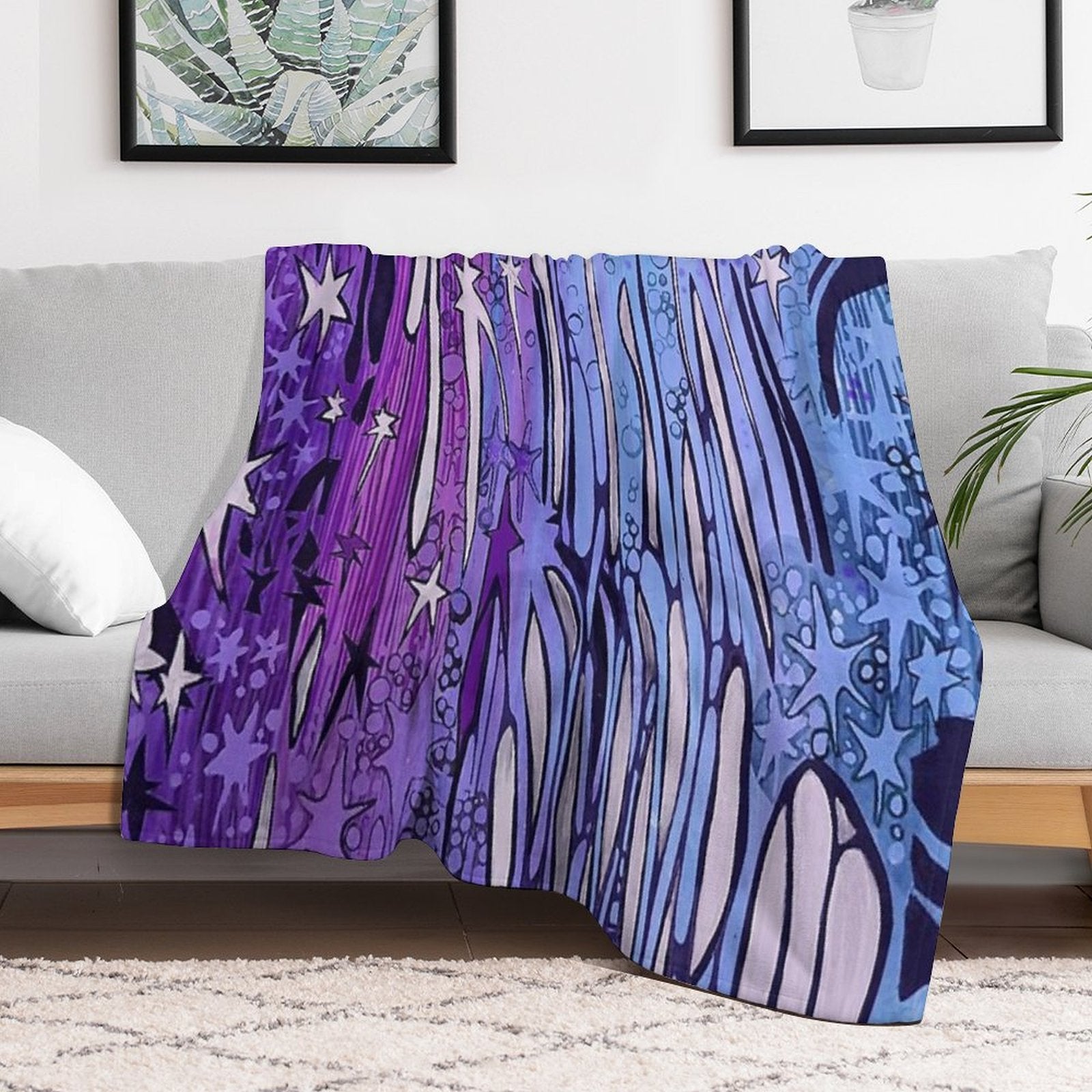 Purple Sky Versatility Throw Blanket