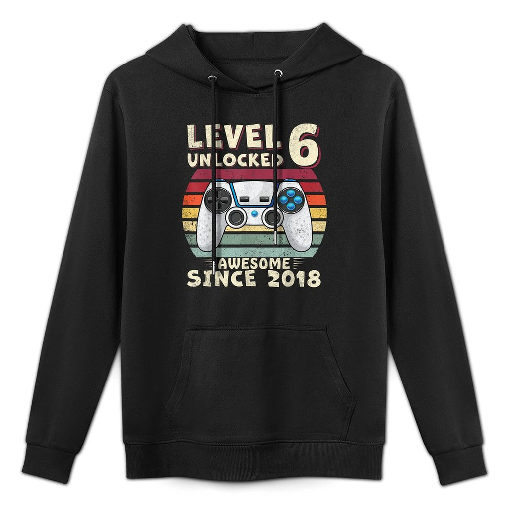 Six 6th Birthday Decoration Boy 6yr 6 Year Old Birthday Breathable Fabric Hoodie