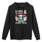 Six 6th Birthday Decoration Boy 6yr 6 Year Old Birthday Breathable Fabric Hoodie